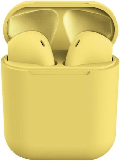 Inpods i12 TWS In-ear Bluetooth Handsfree Earphones with Charging Case Yellow vista 3