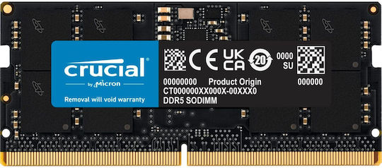 Crucial DDR5 with Module 1x16GB and Speed 5600 for Laptop CT16G56C46S5