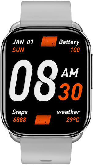 QCY Gs S6 Smartwatch with Heart Rate Monitor (Gray) view 1