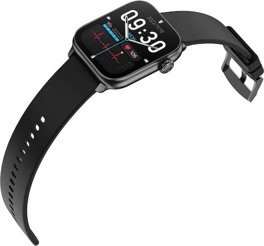 Vivax Life FIT3 Aluminium Smartwatch with Heart Rate Monitor (Black) vue 2
