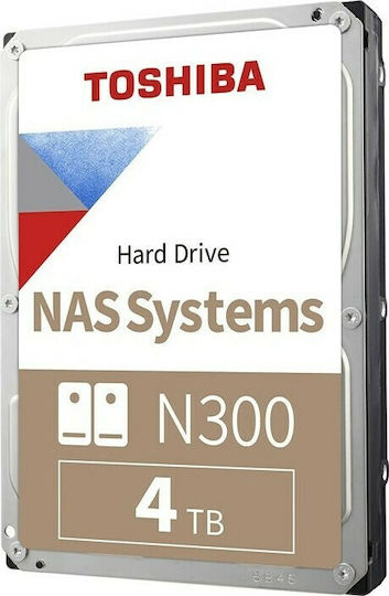 Toshiba N300 Bulk 4TB HDD Hard Drive 3.5" SATA III 7200rpm with 128MB Cache for NAS HDWG440UZSVA vue 3