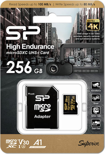Silicon Power V30 microSDXC 256GB U3 V30 UHS-I 100MB/s With Adapter view 7