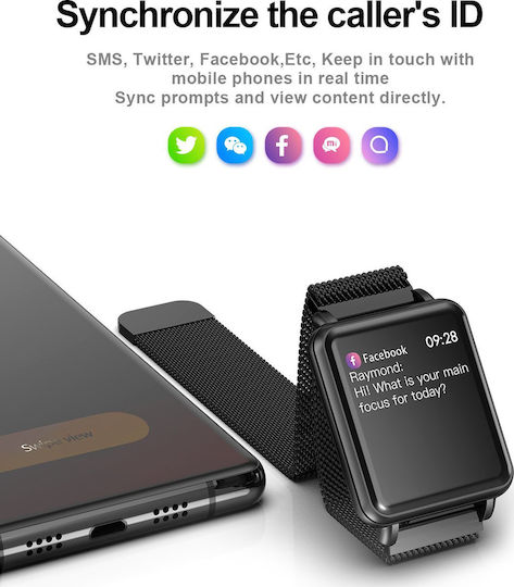 Colmi Land 1 46mm Smartwatch with Heart Rate Monitor (Black) vista 9