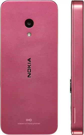 Nokia 225 4G (2024) Dual SIM Mobile with Buttons (English Menu) Pink view 5