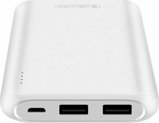 Jellico RM-100 Power Bank 10000mAh with 2 USB-A Ports White view 2