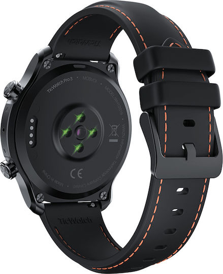 Ticwatch Pro 3 GPS Stainless Steel 48mm Waterproof Smartwatch with Heart Rate Monitor (Shadow Black) view 4