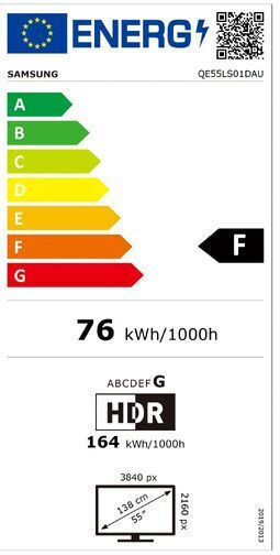 Samsung Smart Television 55" 4K UHD QLED QE55LS01DAUXXH HDR (2024) vue 3