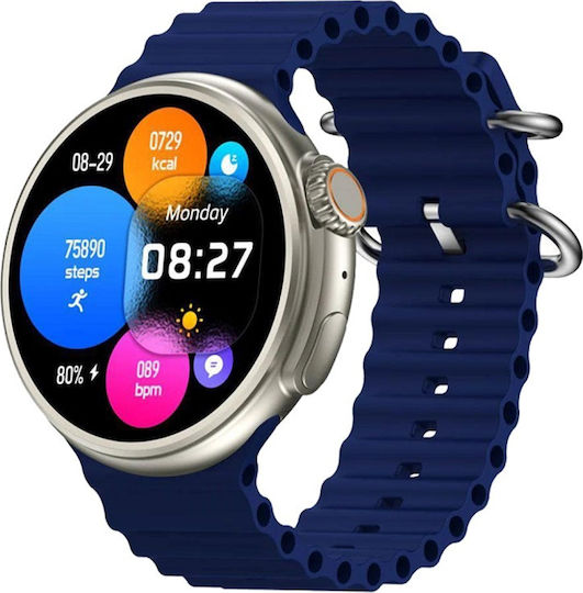 Z78 Ultra 49mm Smartwatch with Heart Rate Monitor (Blue)