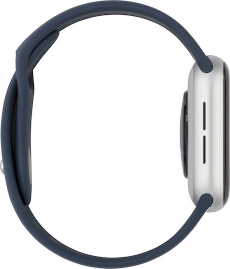 Apple Watch SE 2023 Aluminium 40mm Waterproof with Heart Rate Monitor (Silver with Storm Blue Sport Band (S/M)) view 5