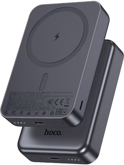 Hoco J160A MagSafe Power Bank 10000mAh 20W with USB-C Port Power Delivery Quick Charge 3.0 Gray view 2