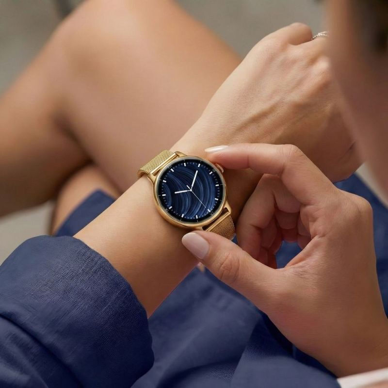 Gravity GT33-2 41mm Smartwatch with Heart Rate Monitor (Golden) view 4