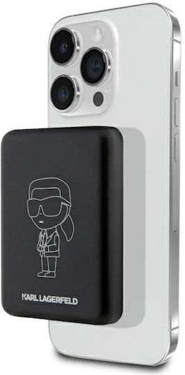 Karl Lagerfeld Ikonik Magsafe MagSafe Power Bank 3000mAh 5W with USB-C Port Black
