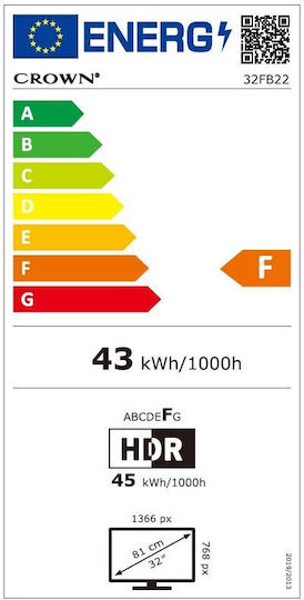 Crown Television 32" HD Ready LED 32FB22 (2020) view 2