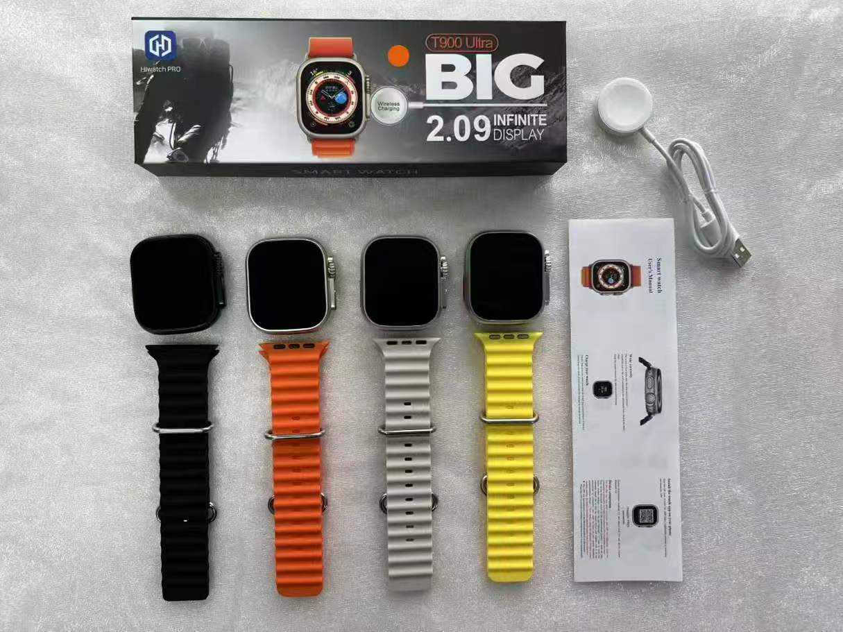 T900 UItra 49mm Smartwatch with Heart Rate Monitor (Black) view 3