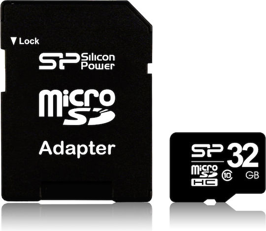 Silicon Power microSDHC 32GB Class 10 High Speed 40MB/s with Adapter view 1