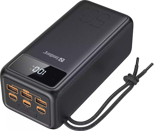 Sandberg Active Power Bank 50000mAh 130W with 3 USB-A Ports and 2 USB-C Ports Power Delivery Black
