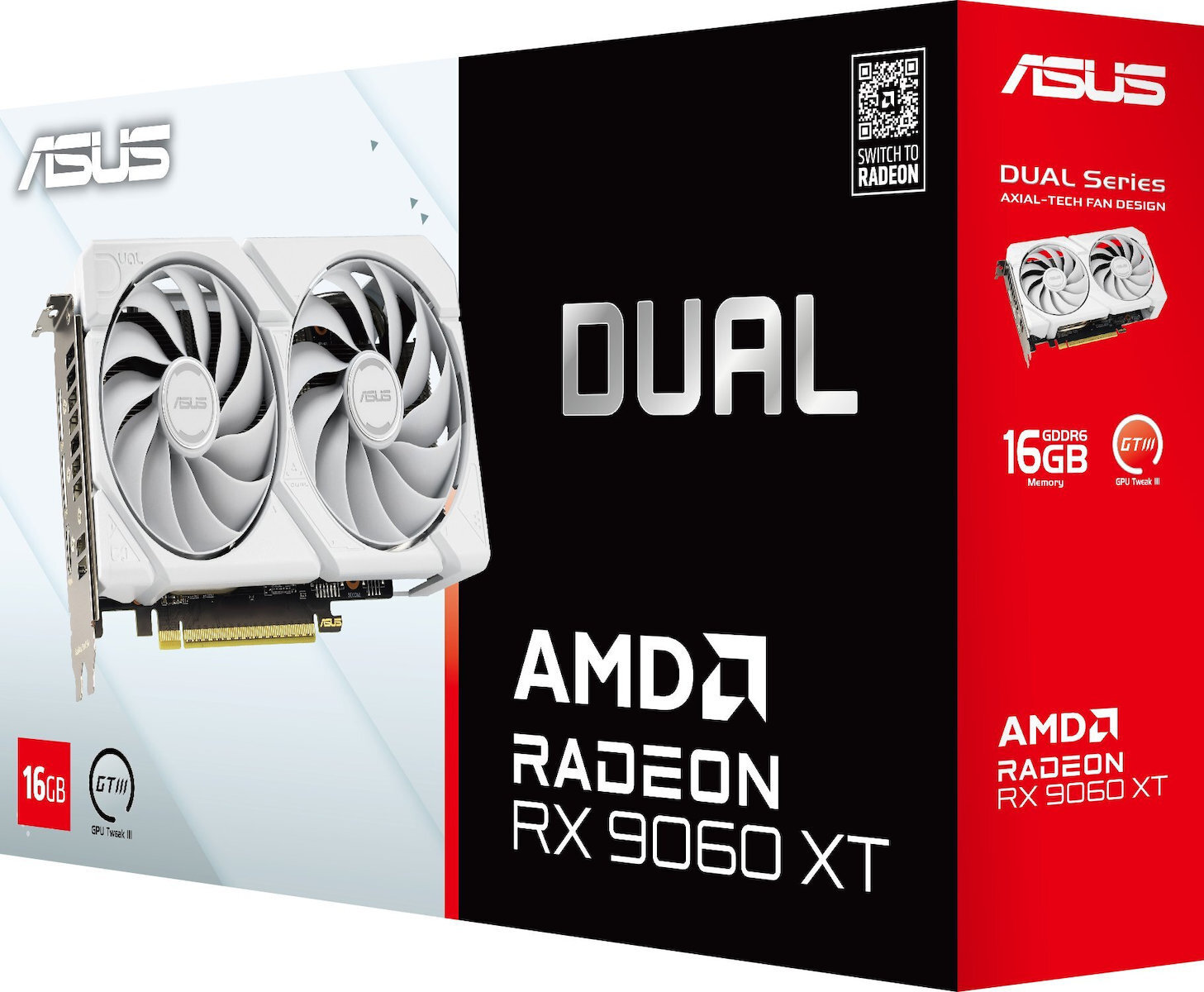 Asus Radeon RX 9060 XT 16GB GDDR6 Dual White Graphics Card 90YV0LG3-M0NA00 view 7