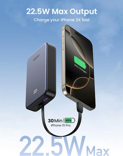 Ugreen PB505 Power Bank 20000mAh 22.5W with USB-A Port and USB-C Port Power Delivery / Quick Charge 3.0 Black vue 7
