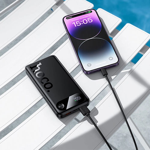 Hoco J154 Power Bank 10000mAh with 2 USB-A Ports and USB-C Port Power Delivery Black view 2