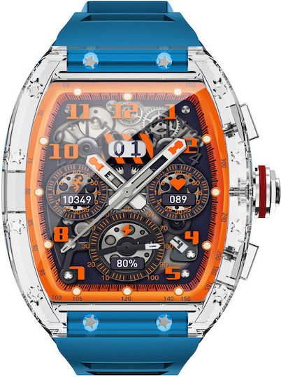 Bluetech Sq1 Smartwatch with Heart Rate Monitor (Blue)