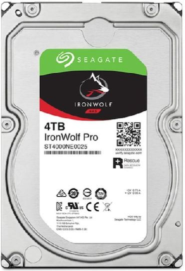 Seagate Ironwolf Pro 4TB HDD Hard Drive 3.5" SATA III 7200rpm with 256MB Cache for NAS ST4000NT001 view 5