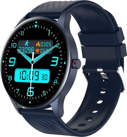 Yk02 1.43 Inch Amoled Screen Smart Watch Bt Call Heart Rate Blood Pressure Blood Oxygen Blue