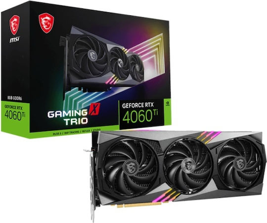 MSI GeForce RTX 4060 Ti 8GB GDDR6 Gaming X Trio Graphics Card view 1