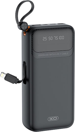 XO PR279 Power Bank 20000mAh 10W with 2 USB-A Ports and USB-C Port Black view 2