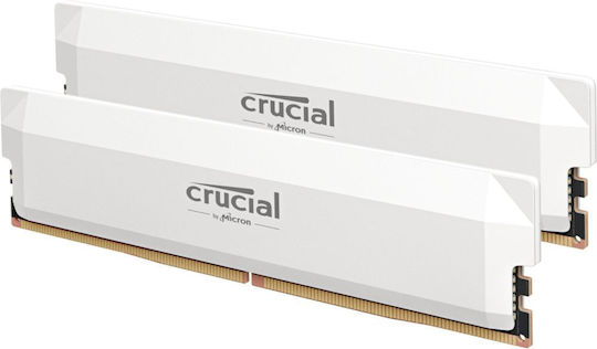 Crucial Pro OC DDR5 64GB RAM with 2x32GB Modules and Speed 6400 for Desktop CP2K32G64C40U5W vue 2