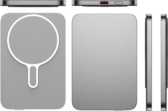 Voltres MagSafe Power Bank 5000mAh 20W with USB-C Port Silver view 3