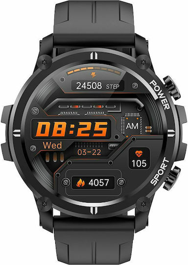 XO H32 46mm Smartwatch with Heart Rate Monitor (Black)