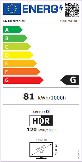 LG Smart Television 55" 4K UHD LED 55UQ751C0LF HDR (2022) view 9