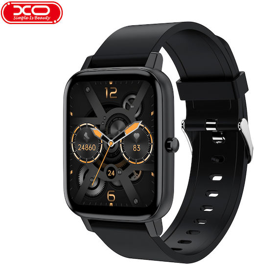 XO H80(s) Smartwatch with Heart Rate Monitor (Black) view 1