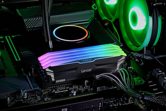 Lexar Ares RGB DDR5 32GB RAM with 2x16GB Modules and Speed 6800 for Desktop LD5U16G68C34LA-RGD view 5