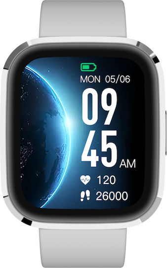 Garett GRC STYLE Smartwatch with Heart Rate Monitor (Silver) view 1