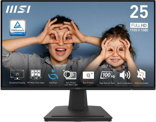 MSI PRO MP252 IPS Monitor 24.5" FHD 1920x1080 with Response Time 4ms GTG