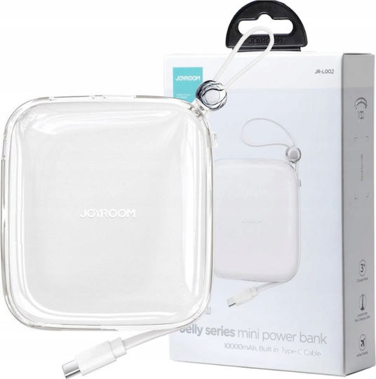 Joyroom Jelly Series JR-L004 Power Bank 10000mAh 12W with USB-A Port and USB-C Port White view 3