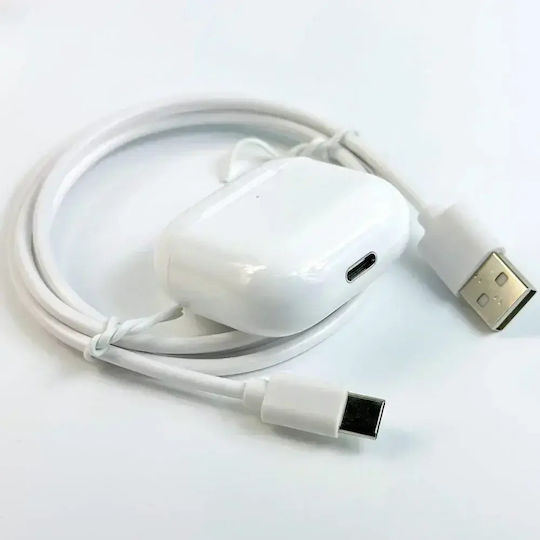 Proda PD-BT660 Earbud Bluetooth Handsfree Earphones with Charging Case White view 7