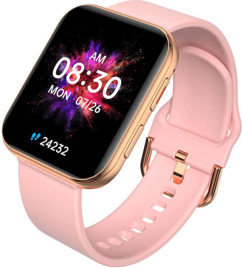 Garett GRC Style Smartwatch with Heart Rate Monitor (Gold Steel) view 1