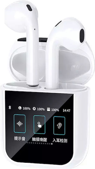 Wiwu T24 Earbud Bluetooth Handsfree Earphones with Charging Case White view 1