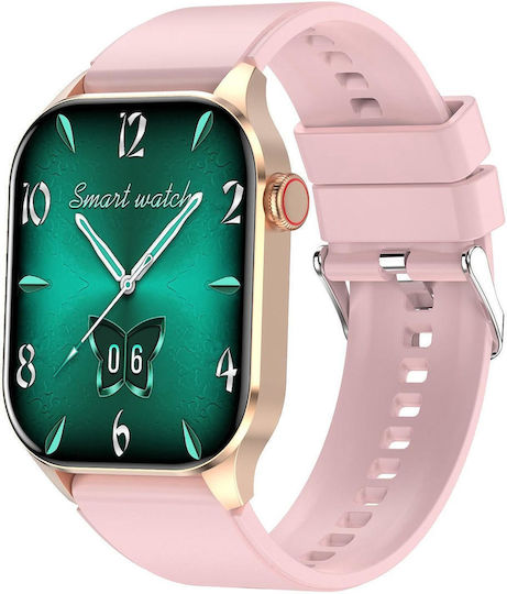 T98 2.04 Inch Ip68 Waterproof Bluetooth Call Smart Watch Support Blood Oxygen Monitoring Pink view 1