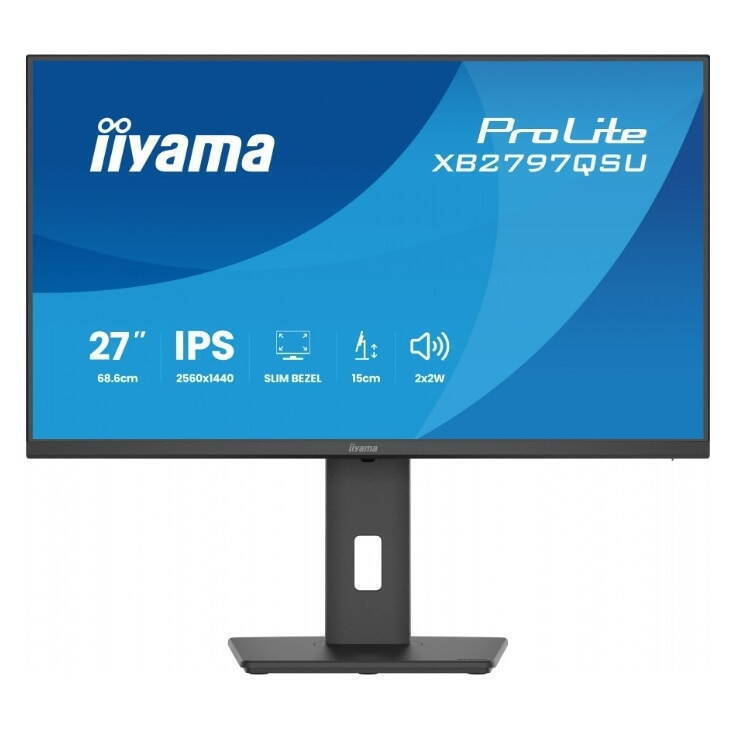 Iiyama XB2797QSU-B1 Monitor 27" QHD 2560x1440 view 2
