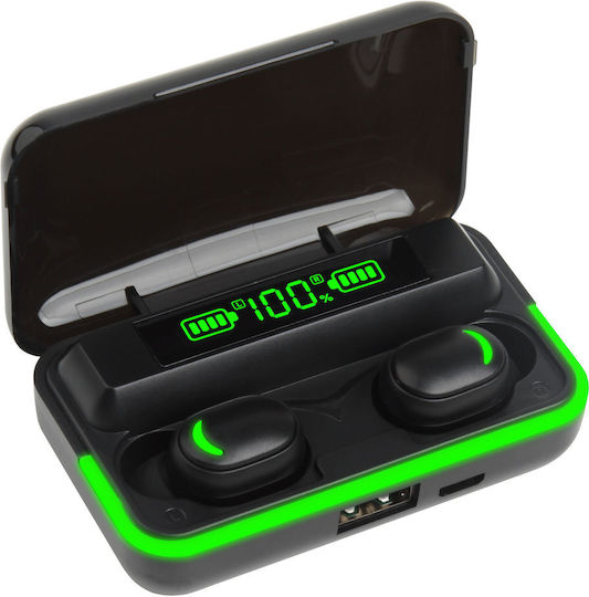 Rebel SN-E10 In-ear Bluetooth Handsfree Earphones with Charging Case Black view 3
