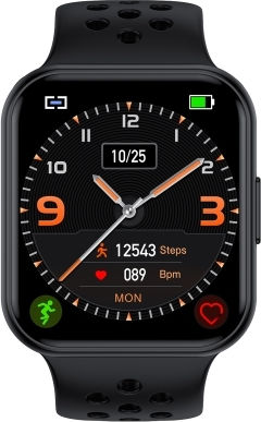 S226 1.72 Inch Waterproof Smart Sports Watch Support Heart Rate Monitoring Blood Pressure Monitoring Black view 1