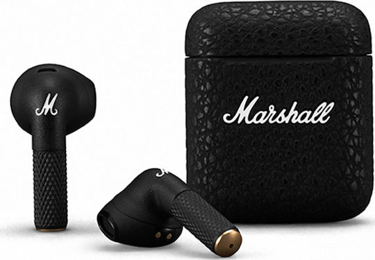 Marshall Minor III Earbud Bluetooth Handsfree Earphones with Sweat Resistance and Charging Case Black