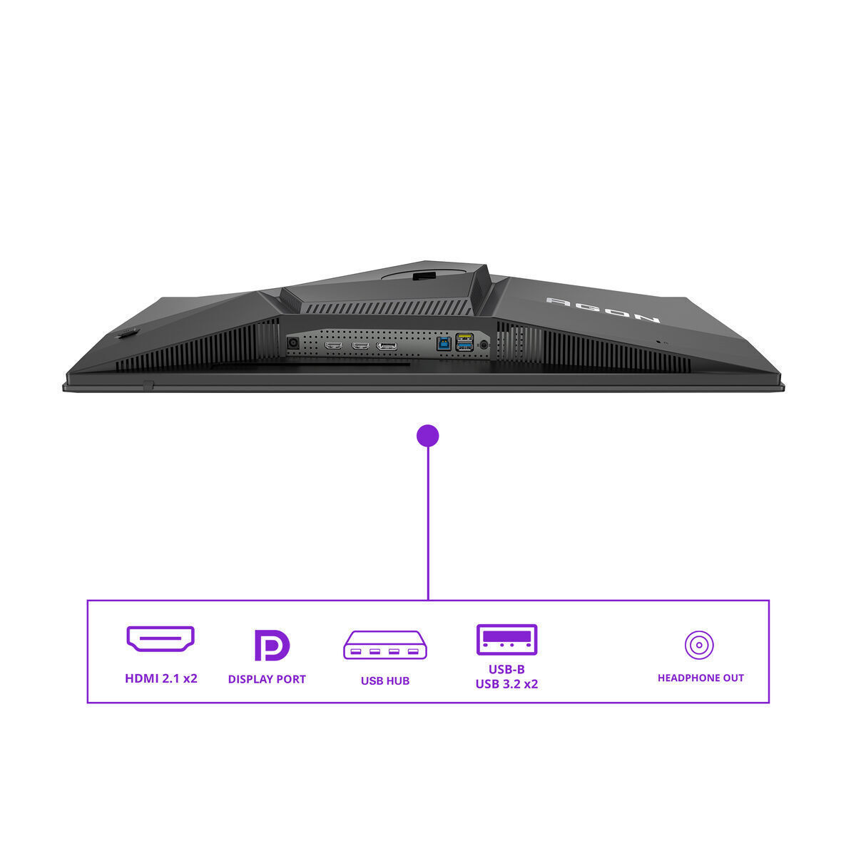 AOC Agon Pro Monitor 26.5" QHD 2560x1440 500Hz with 0.03ms GTG Response Time view 2