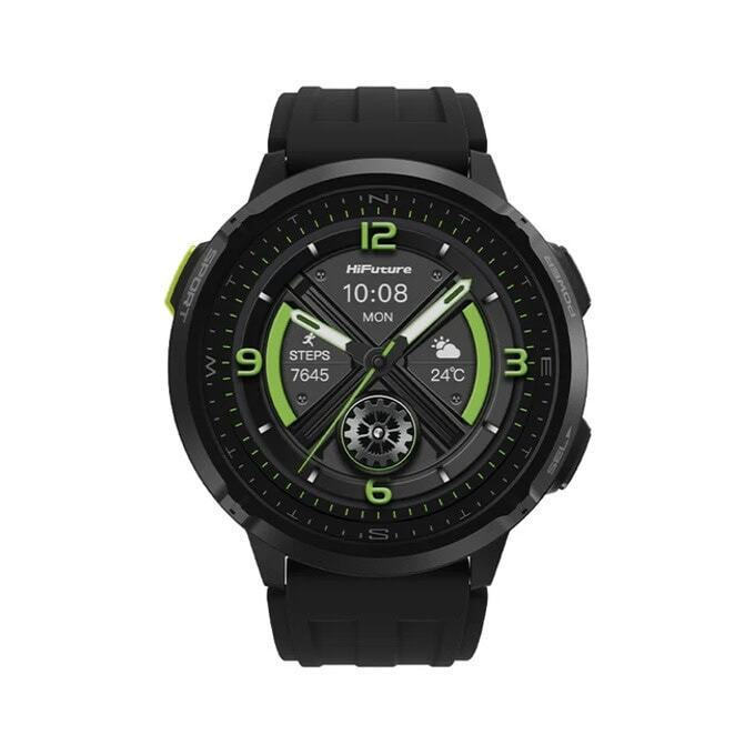 HiFuture Mix 3 Stainless Steel Smartwatch with Heart Rate Monitor (Black) view 1