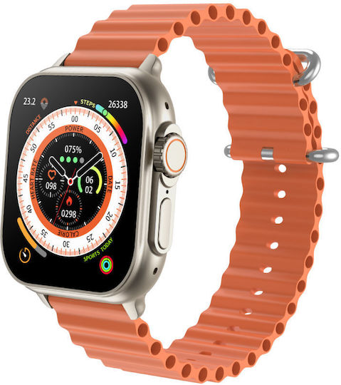 Rubicon RNCF17 42mm Smartwatch with Heart Rate Monitor (Orange) view 4