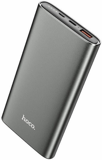 Hoco J83 Power Bank 10000mAh with USB-A Port and USB-C Port Power Delivery / Quick Charge 3.0 Metal Grey