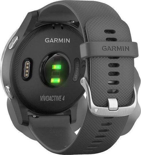 Garmin Vivoactive 4 Stainless Steel 45mm Waterproof Smartwatch with Heart Rate Monitor (Shadow Gray/Silver) view 8